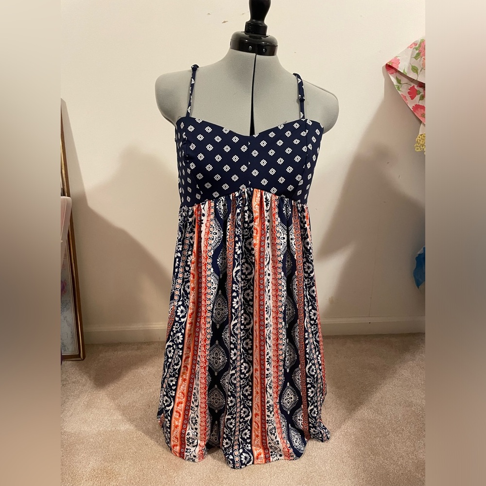 Maurices Floral Navy Dress size Medium